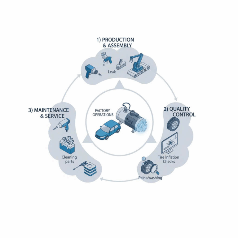 Nén khí ngành ô tô