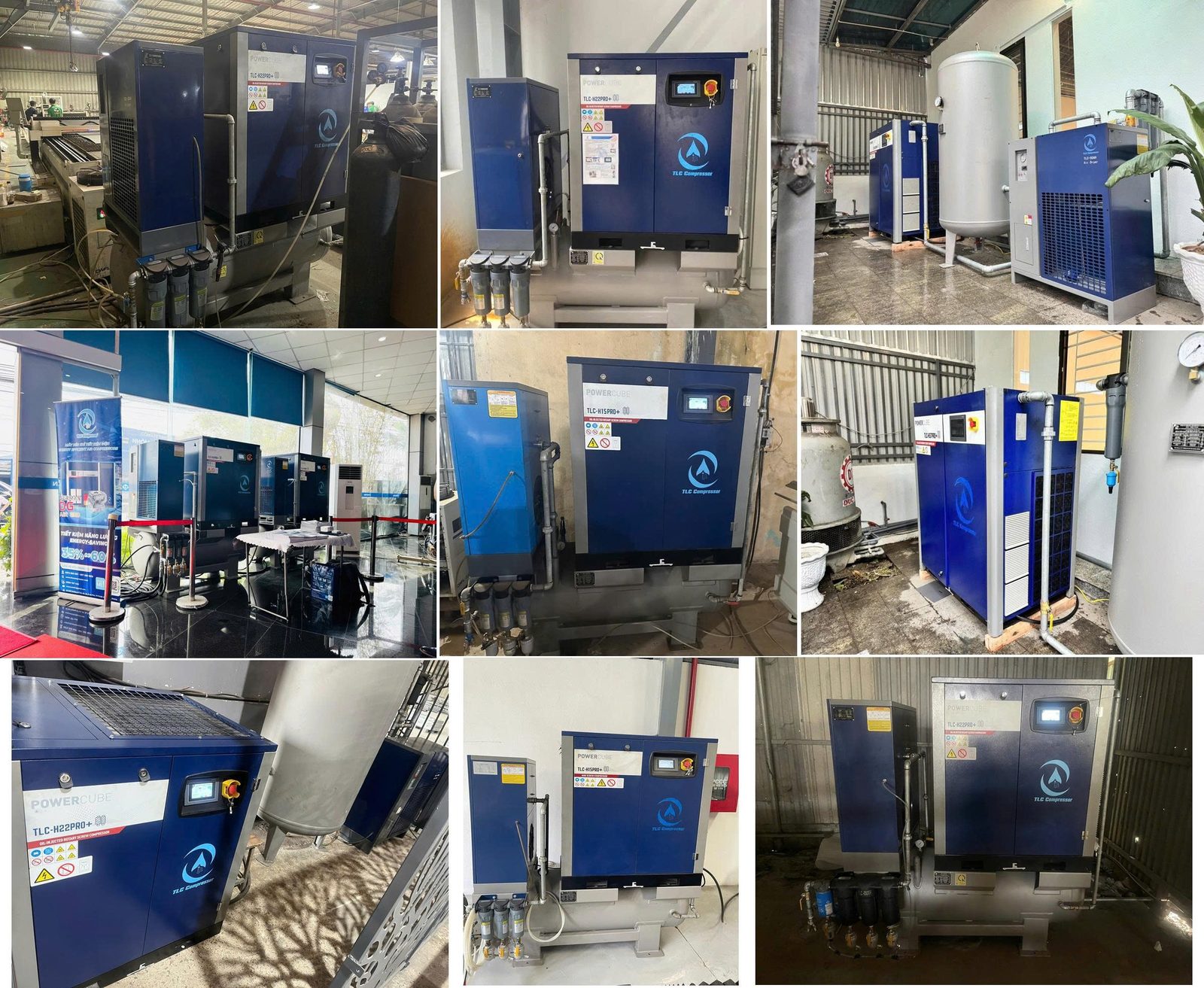 Máy nén khí trục vít cao áp TLC-HPRO+ vận hành liên tục 24/7