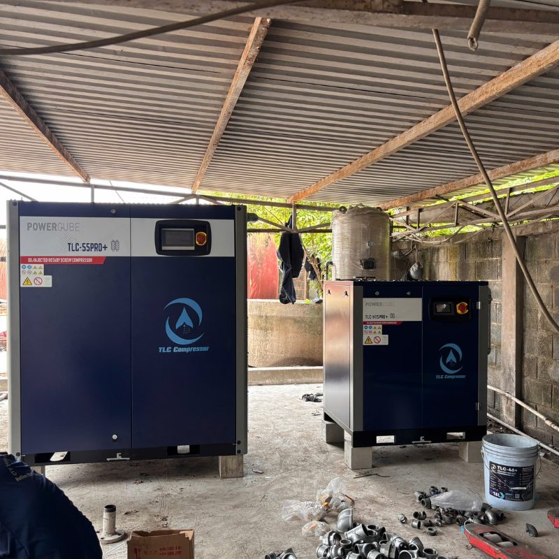 Hệ thống máy nén khí TLC hoàn chỉnh tại nhà máy khách hàng