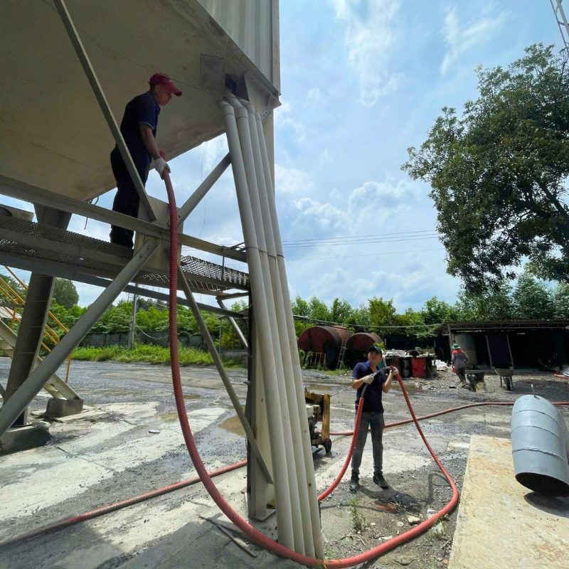 Triển khai đường điện cấp cho máy nén khí